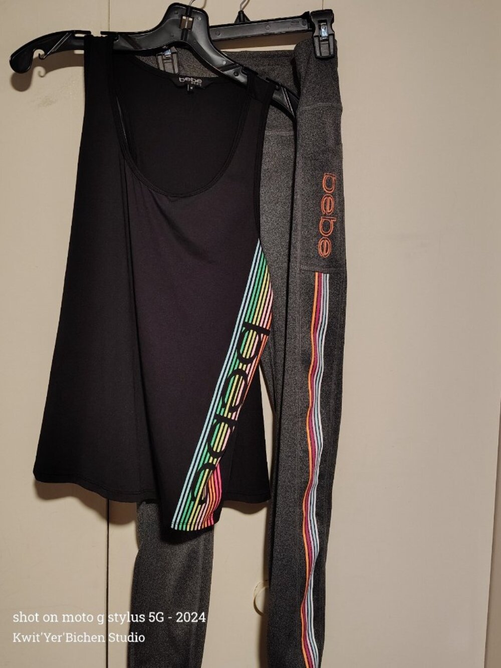Bebe activewear 3 pc set sz MED